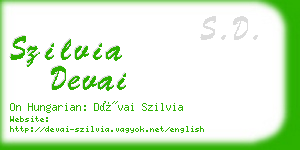 szilvia devai business card